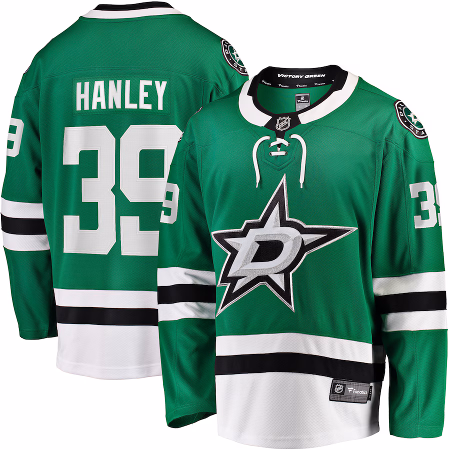 Men's Dallas Stars Joel Hanley Fanatics Kelly Green Breakaway Player Jersey - Jersey