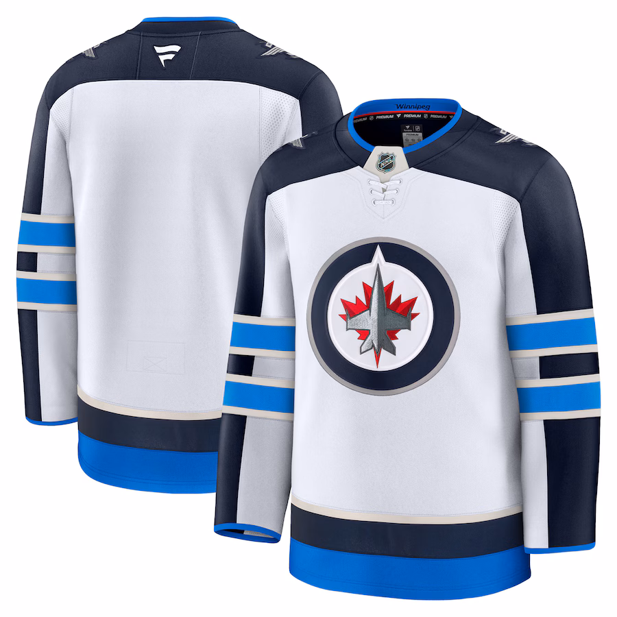 Men's Winnipeg Jets Fanatics White Away Premium Jersey - Jersey