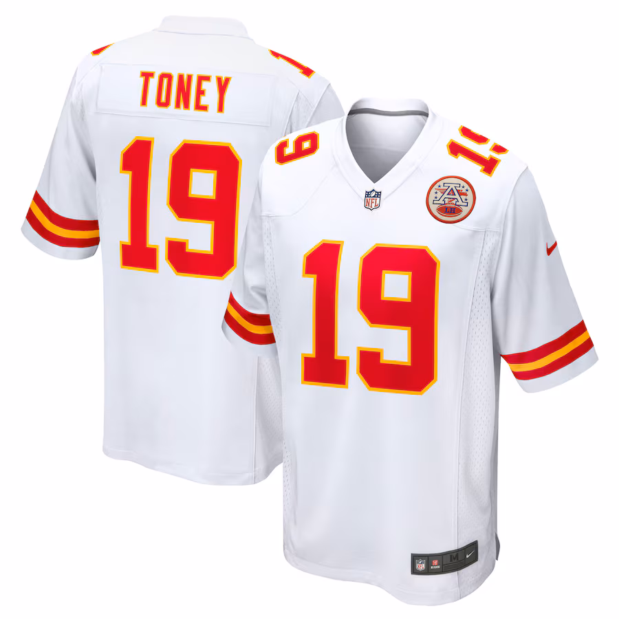 Men's Kansas City Chiefs Kadarius Toney Nike White  Game Jersey - Jersey