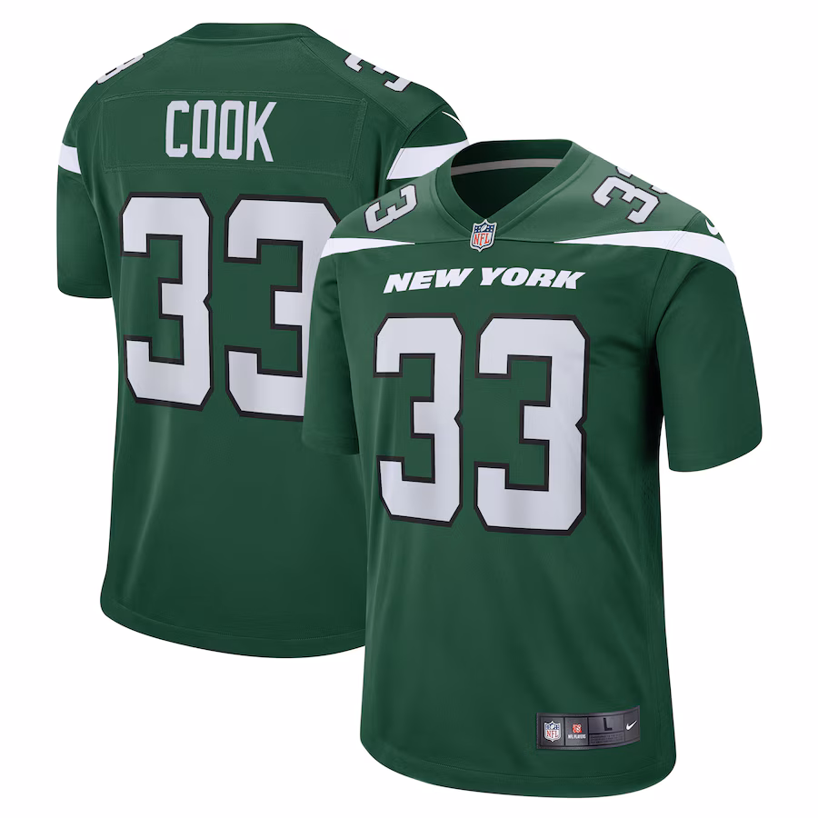 Men's New York Jets Dalvin Cook Nike Gotham Green Game Player Jersey - Jersey