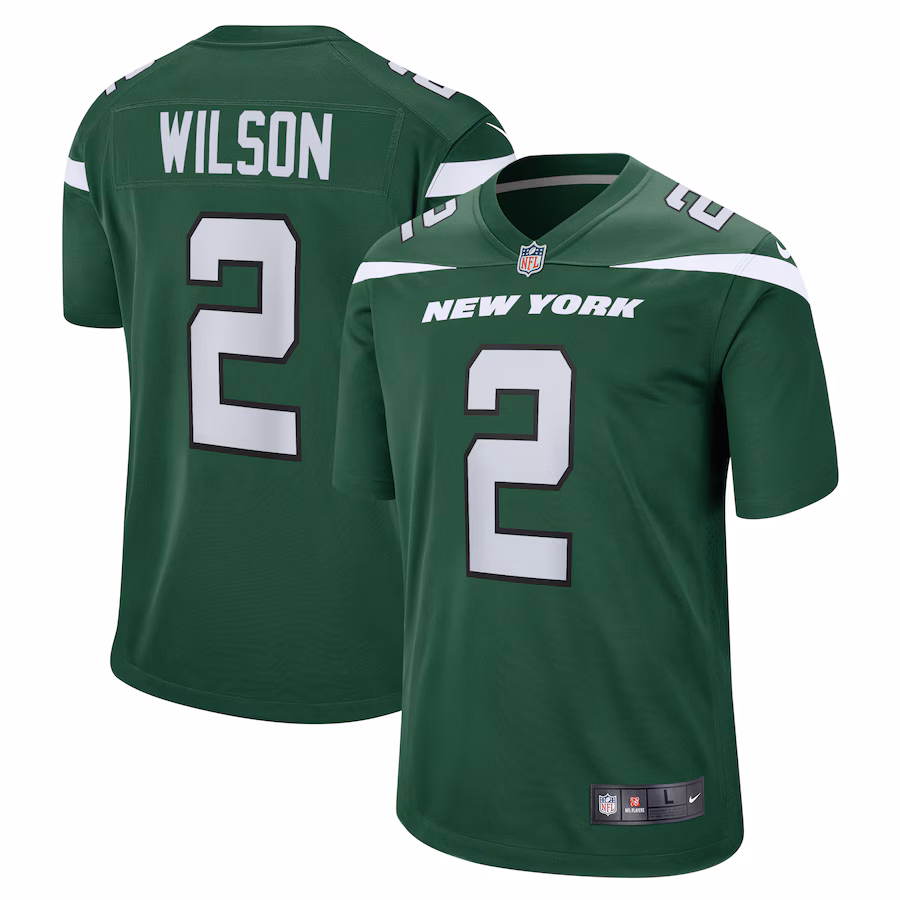 Men's New York Jets Zach Wilson Nike Gotham Green Game Jersey - Jersey