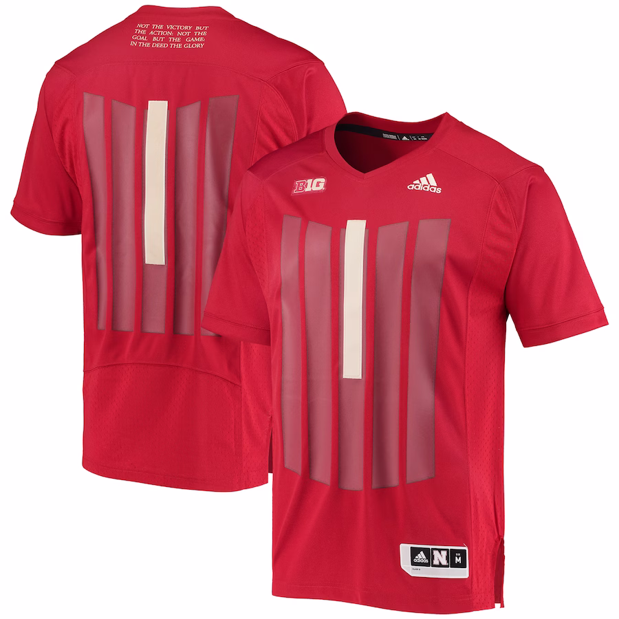 Nebraska Huskers adidas Strategy Baseball Jersey - Scarlet - Jersey