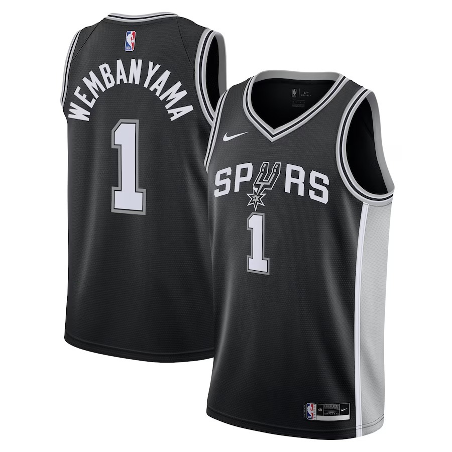 Youth San Antonio Spurs Victor Wembanyama Nike Black Swingman Jersey - Icon Edition - Jersey