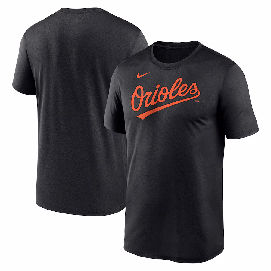 Men's Baltimore Orioles Nike Black Legend Fuse Wordmark T-Shirt - Jersey