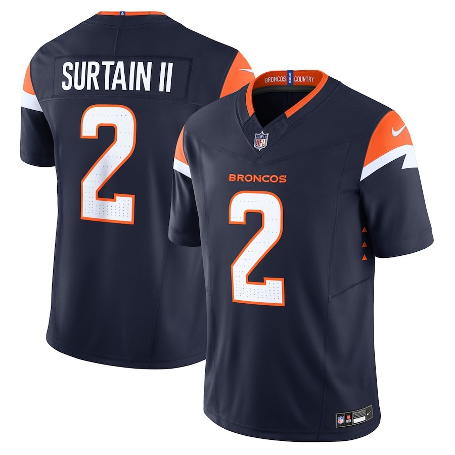 Men's Denver Broncos Patrick Surtain II Nike Navy Mile High Collection Vapor F.U.S.E. Limited Jersey - Jersey