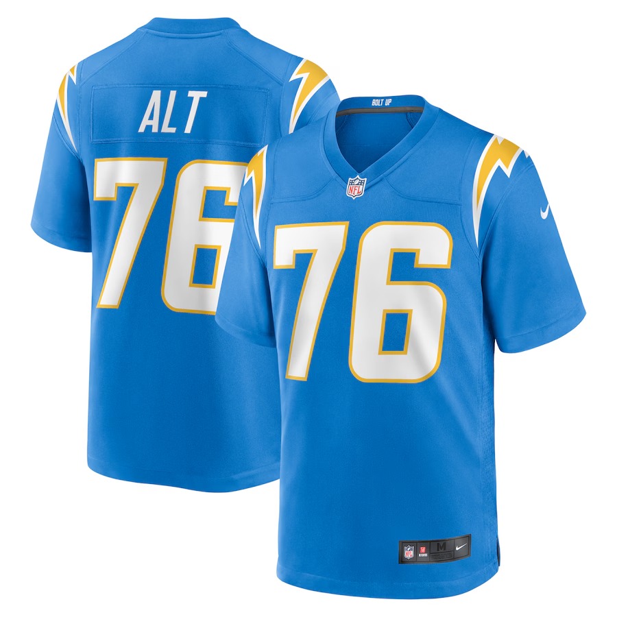 Men's Los Angeles Chargers Joe Alt Nike Powder Blue 2024 NFL Draft First Round Pick Player Game Jersey - Jersey