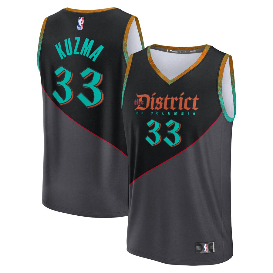 Men's Washington Wizards Kyle Kuzma Fanatics Black Fast Break Jersey - City Edition - Jersey