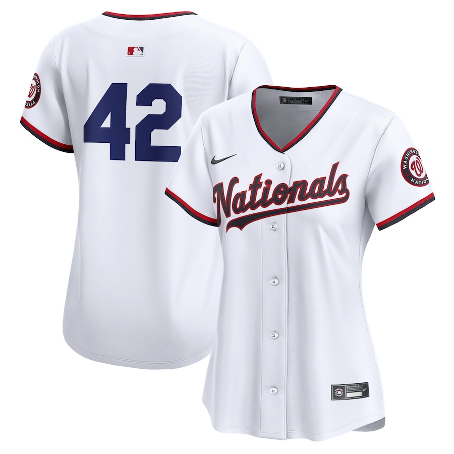 Women's Washington Nationals  Nike White 2024 Jackie Robinson Day Home Limited Jersey - Jersey