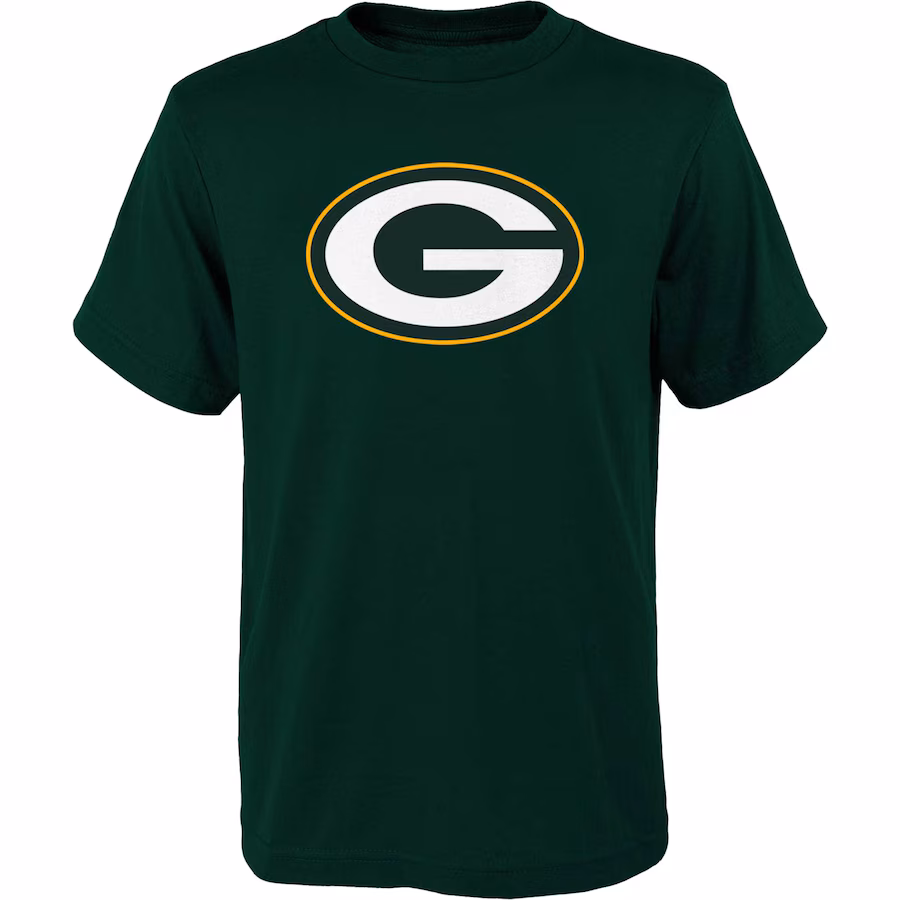 Youth Green Bay Packers Green Primary Logo T-Shirt - Jersey
