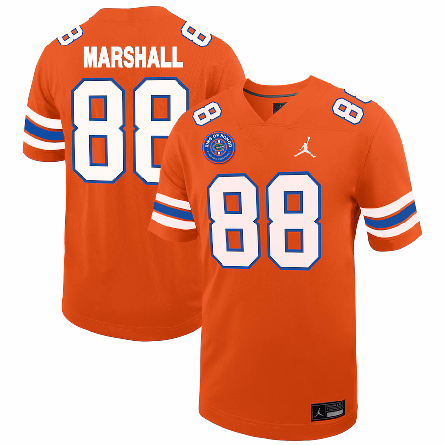 Men's Jordan Brand Wilber Marshall Orange Florida Gators Ring of Honor Untouchable Replica Jersey - Jersey