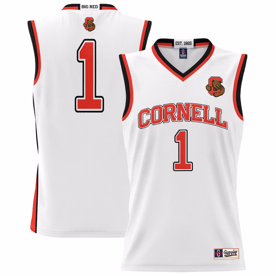 #1 Cornell Big Red GameDay Greats Unisex Lightweight Basketball Jersey - White - Jersey