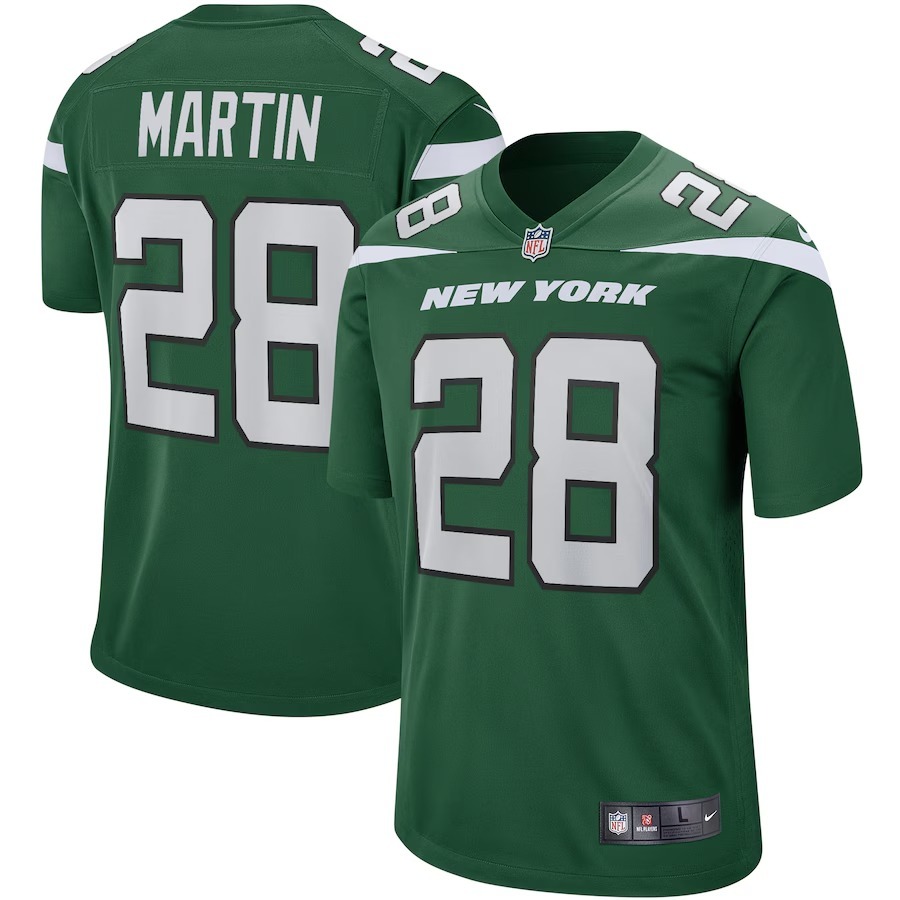Men's New York Jets Curtis Martin Nike Gotham Green Game Retired Player Jersey - Jersey