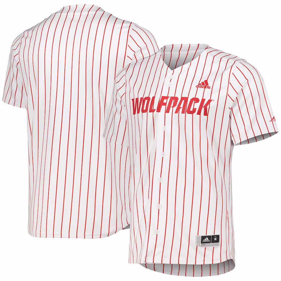 NC State Wolfpack adidas Replica Baseball Jersey - White - Jersey