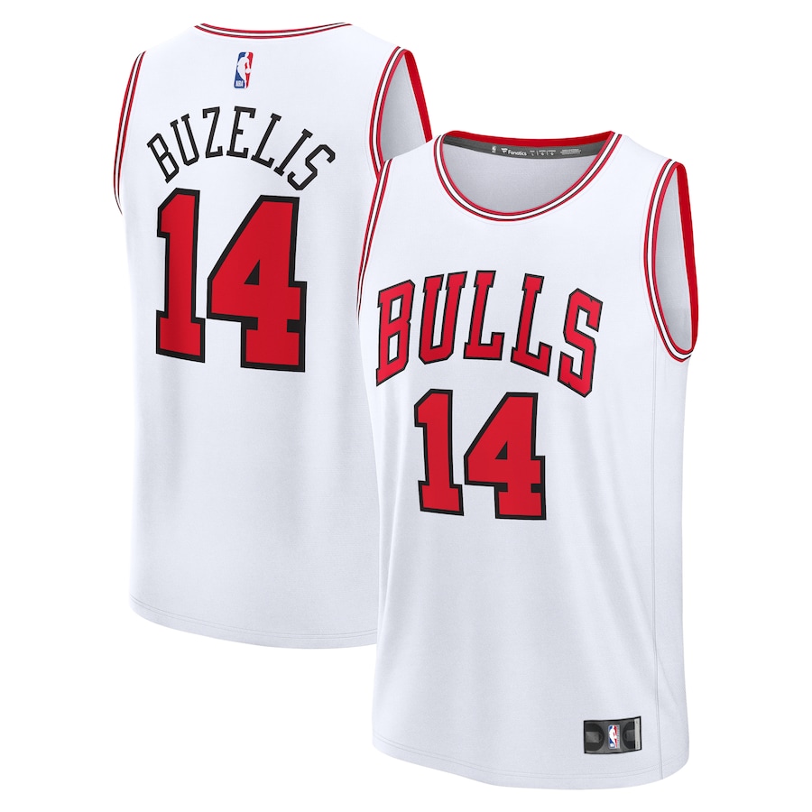 Youth Chicago Bulls Matas Buzelis Fanatics White Fast Break Replica Player Jersey - Association Edition - Jersey