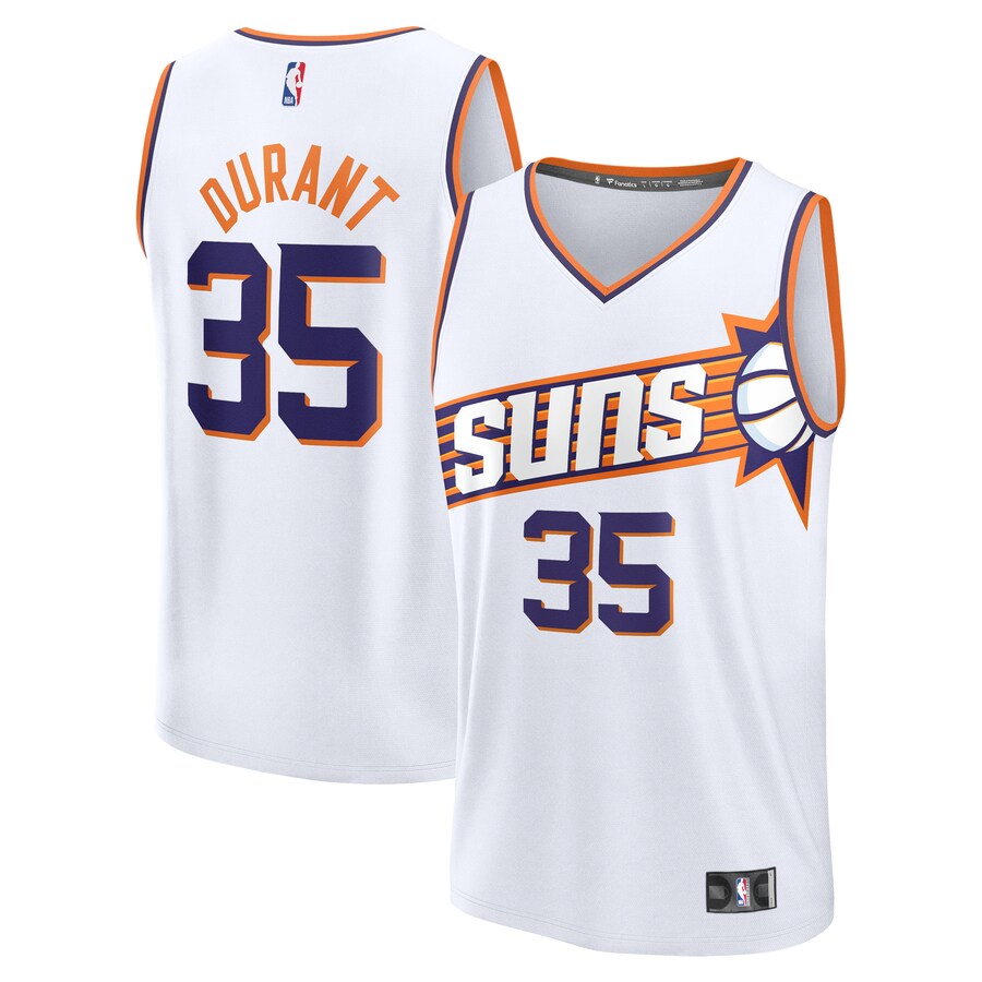 Men's Phoenix Suns Kevin Durant Fanatics White Fast Break Replica Player Jersey - Association Edition - Jersey