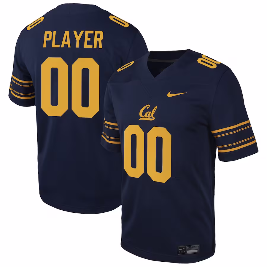 Cal Bears Nike Pick-A-Player NIL Football Game Jersey - Navy - Jersey
