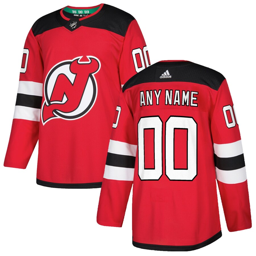 Men's New Jersey Devils adidas Red Authentic Custom Jersey - Jersey