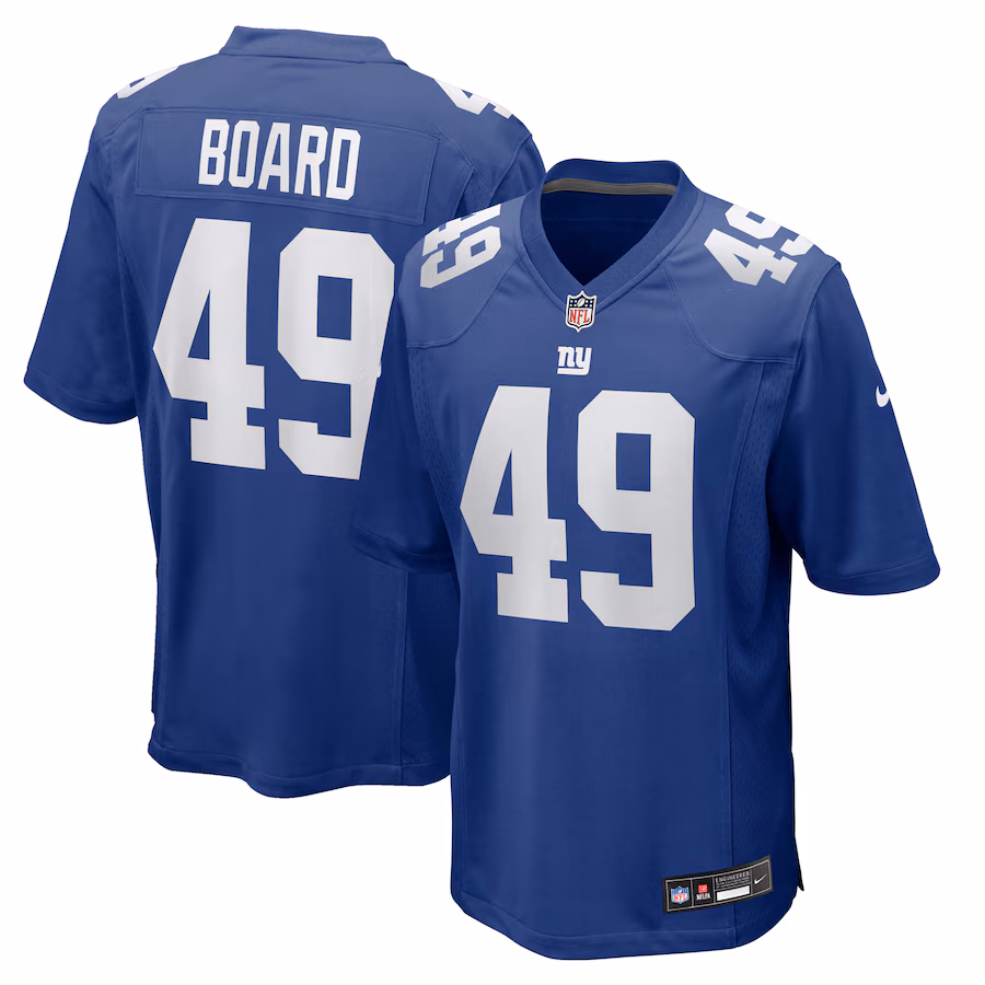 Men's New York Giants Chris Board Nike Royal Team Game Jersey - Jersey