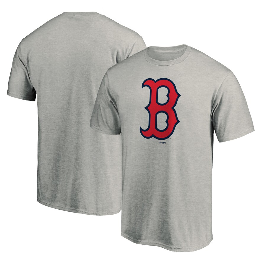 Men's Boston Red Sox Heathered Gray Official Team Logo T-Shirt - Jersey