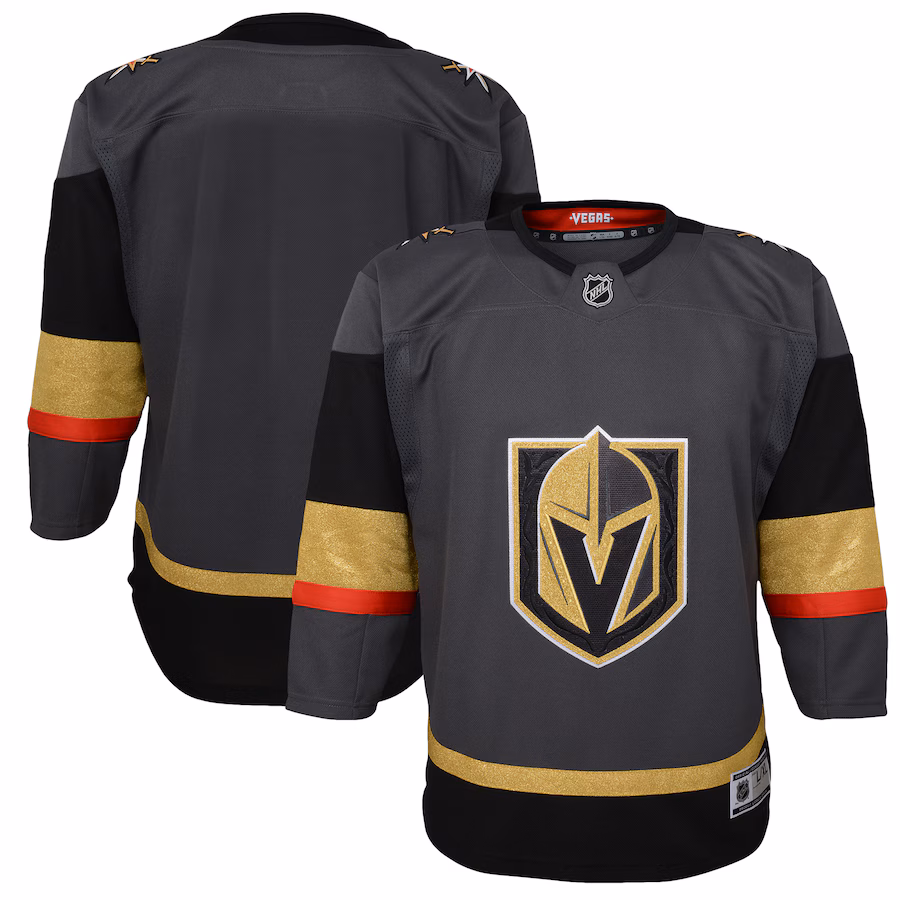 Youth Vegas Golden Knights Gray Alternate Premier Blank Jersey - Jersey