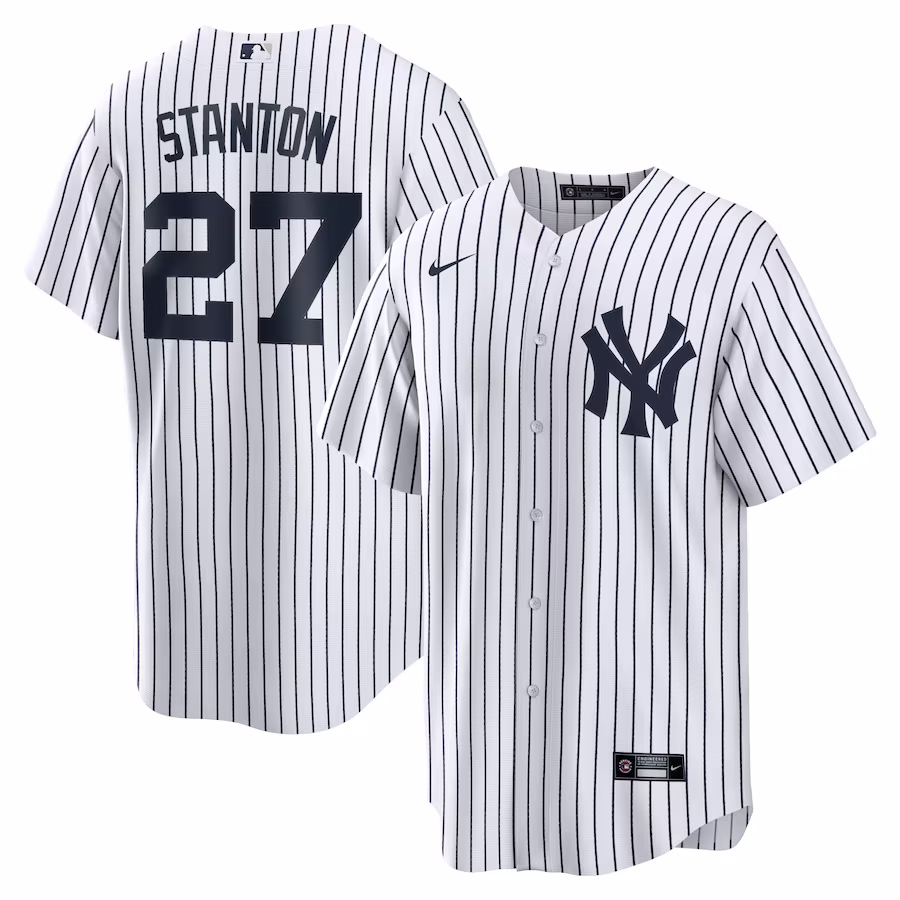 Men's New York Yankees Giancarlo Stanton Nike White Home Replica Player Name Jersey - Jersey