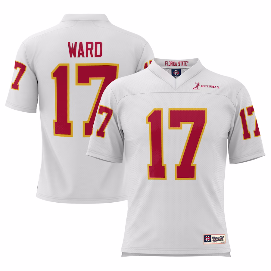 Charlie Ward Florida State Seminoles GameDay Greats Youth Heisman Football Jersey - White - Jersey