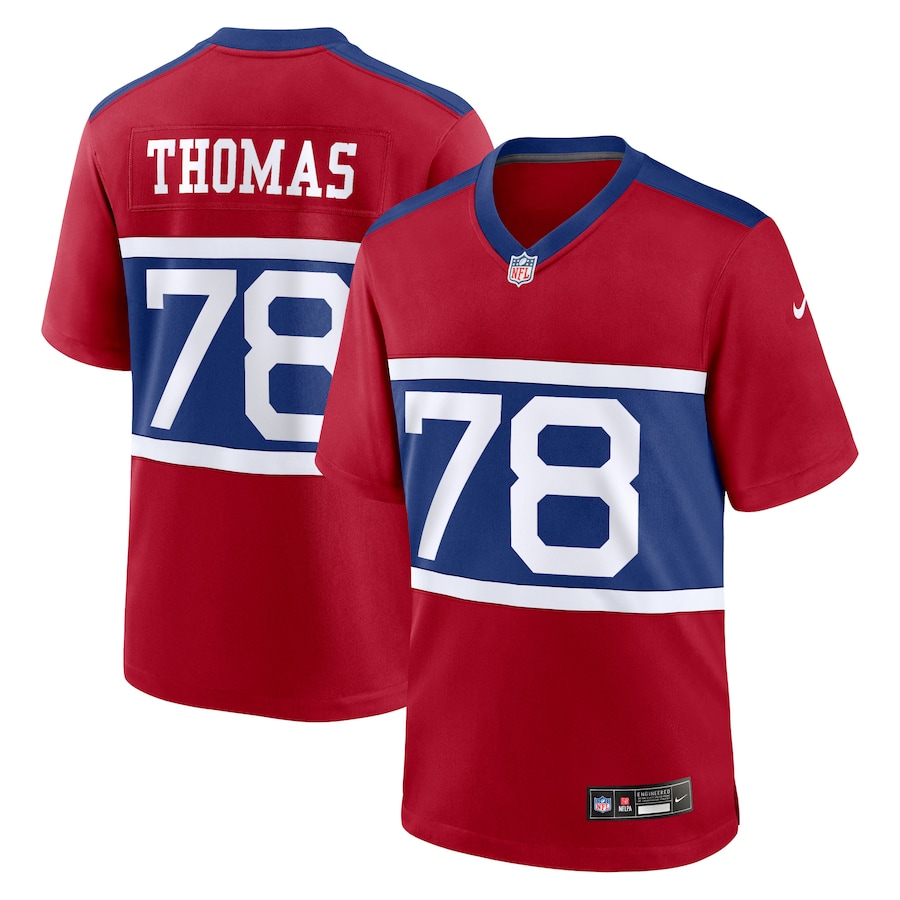 Men's New York Giants Andrew Thomas Nike Century Red Alternate Player Game Jersey - Jersey