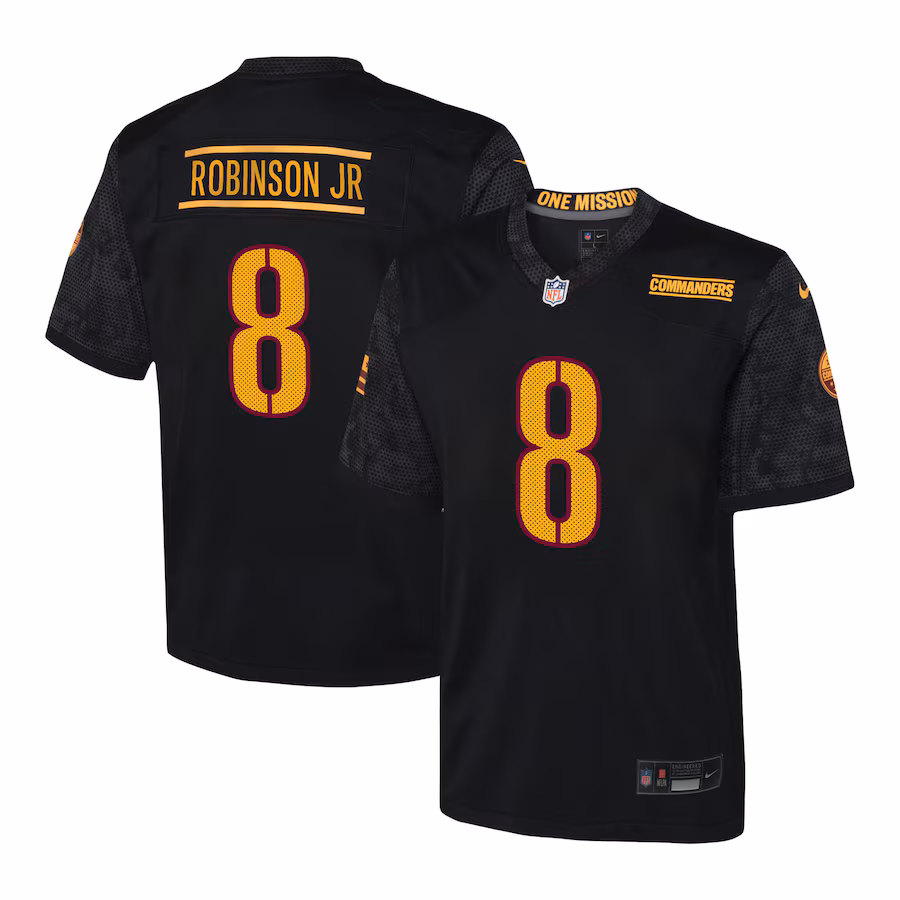 Youth Washington Commanders Brian Robinson Jr. Nike Black Game Jersey - Jersey