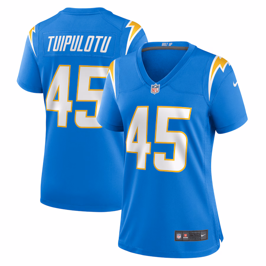 Women's Los Angeles Chargers Tuli Tuipulotu Nike Powder Blue Team Game Jersey - Jersey