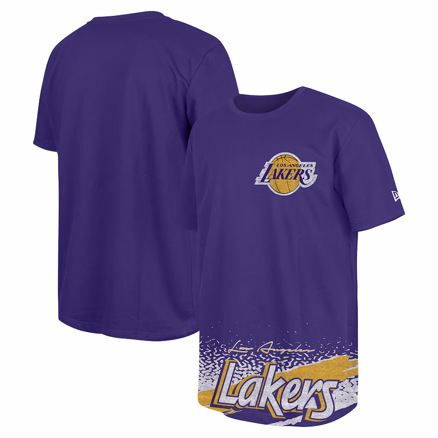 Men's Los Angeles Lakers New Era Purple Sport Classic T-Shirt - Jersey