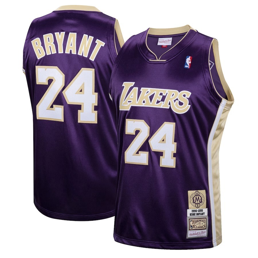 Men's Los Angeles Lakers Kobe Bryant Mitchell & Ness Purple Hall of Fame Class of 2020 #24 Authentic Hardwood Classics Jersey - Jersey