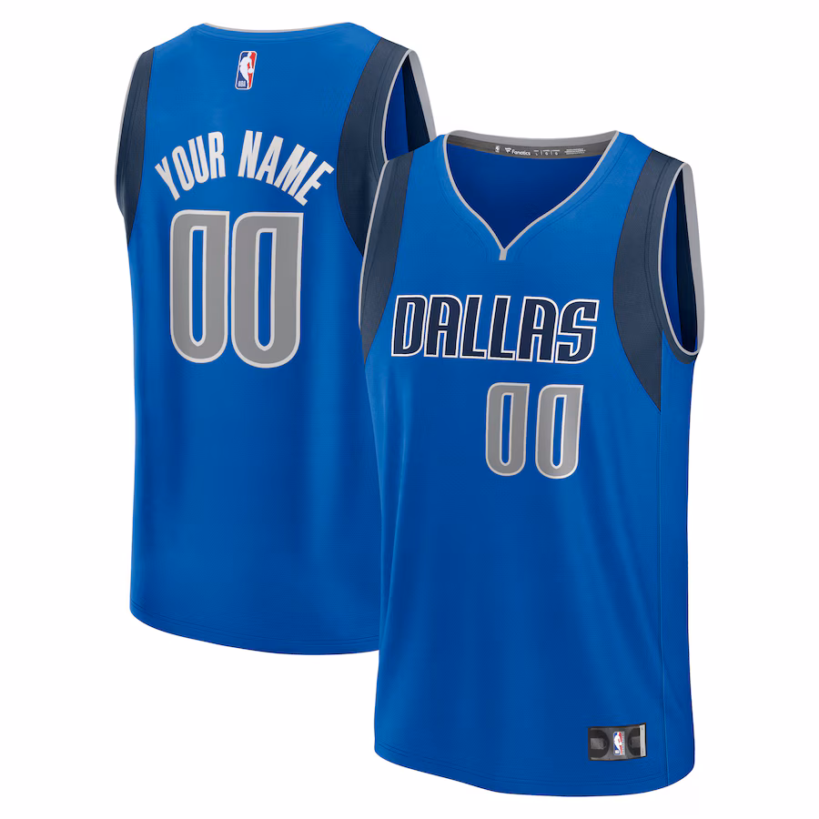 Youth Dallas Mavericks Fanatics Blue Custom Fast Break Jersey - Icon Edition - Jersey