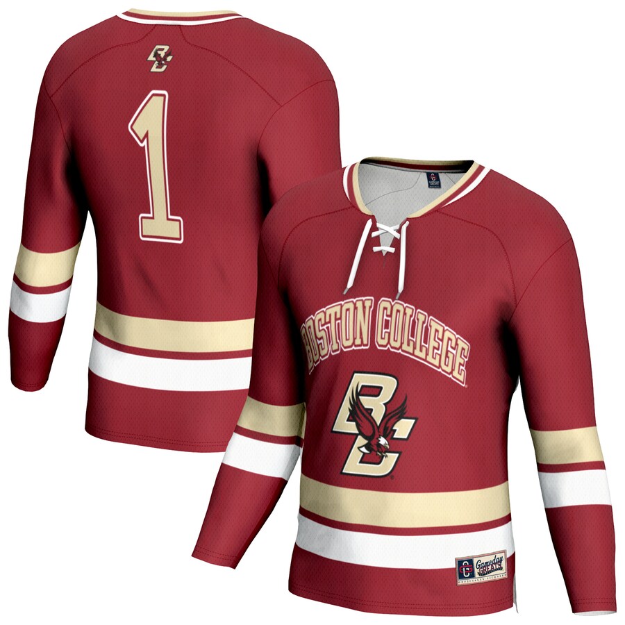 Unisex GameDay Greats  Maroon Boston College Eagles Lightweight Men's Hockey Team Fashion Jersey - Jersey