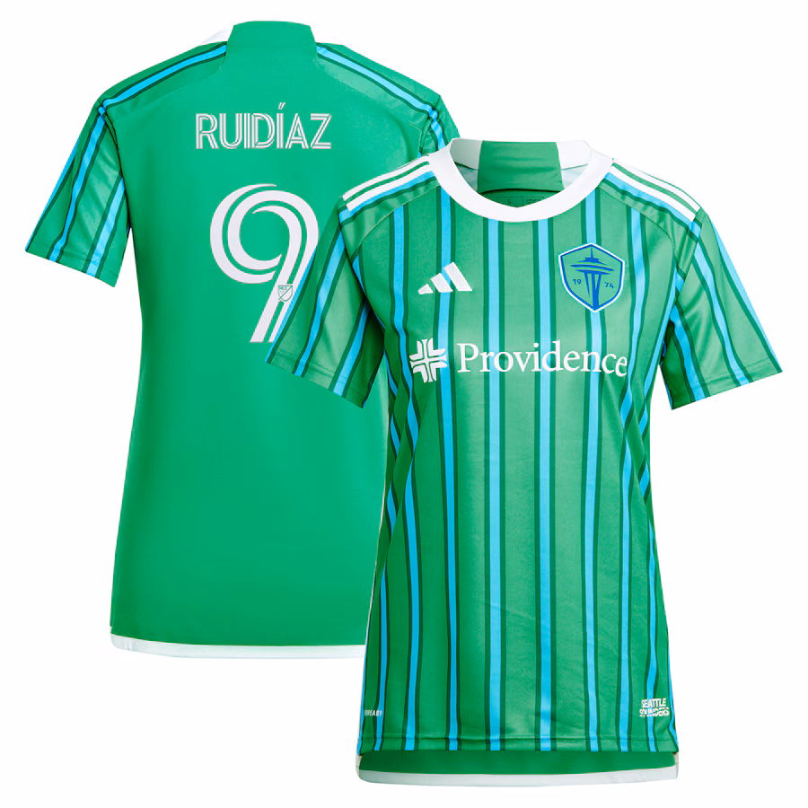 Women's Seattle Sounders FC Raul Ruidiaz adidas Green 2024 The Anniversary Kit Replica Player Jersey - Jersey
