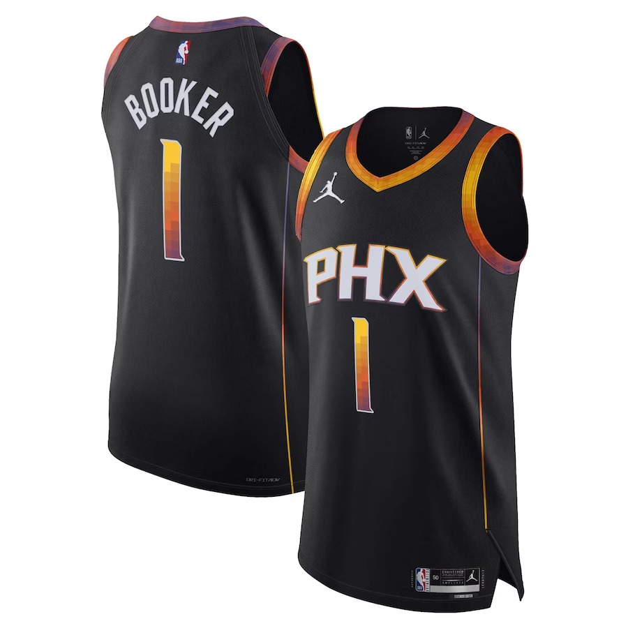 Men's Phoenix Suns Devin Booker Jordan Brand Black Authentic Player Jersey - Statement Edition - Jersey
