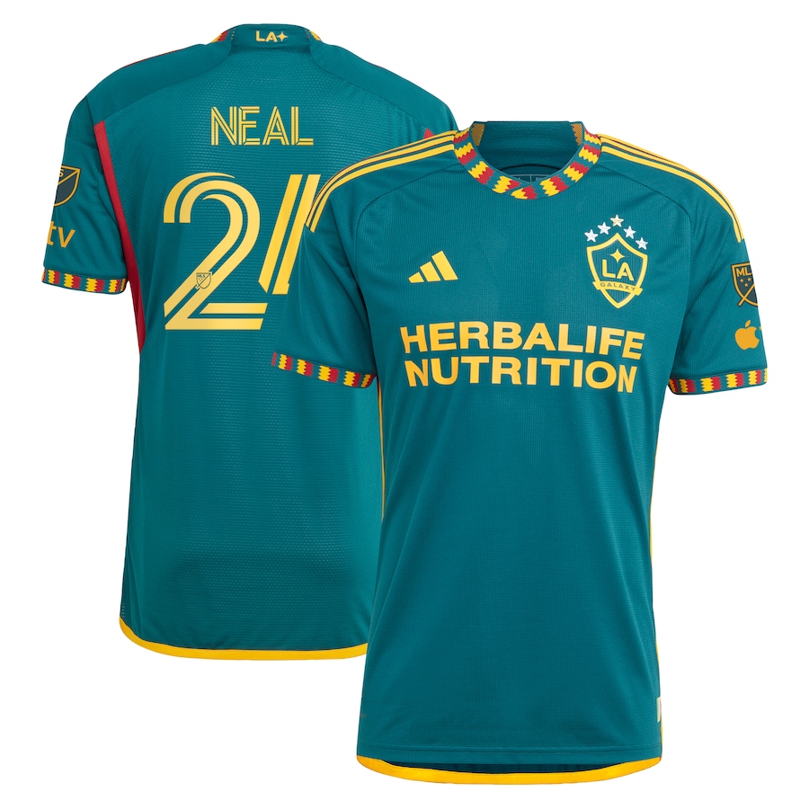 Men's LA Galaxy Jalen Neal adidas Green 2024 LA Kit Authentic Player Jersey - Jersey
