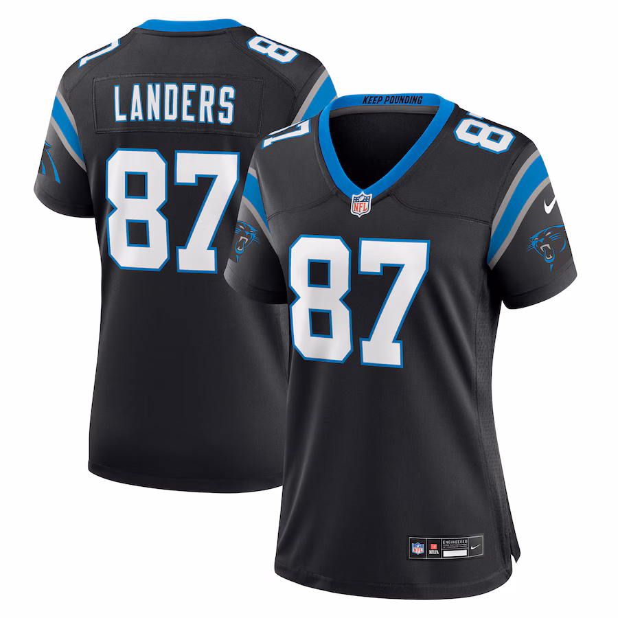 Women's Carolina Panthers Matt Landers Nike  Black  Game Jersey - Jersey