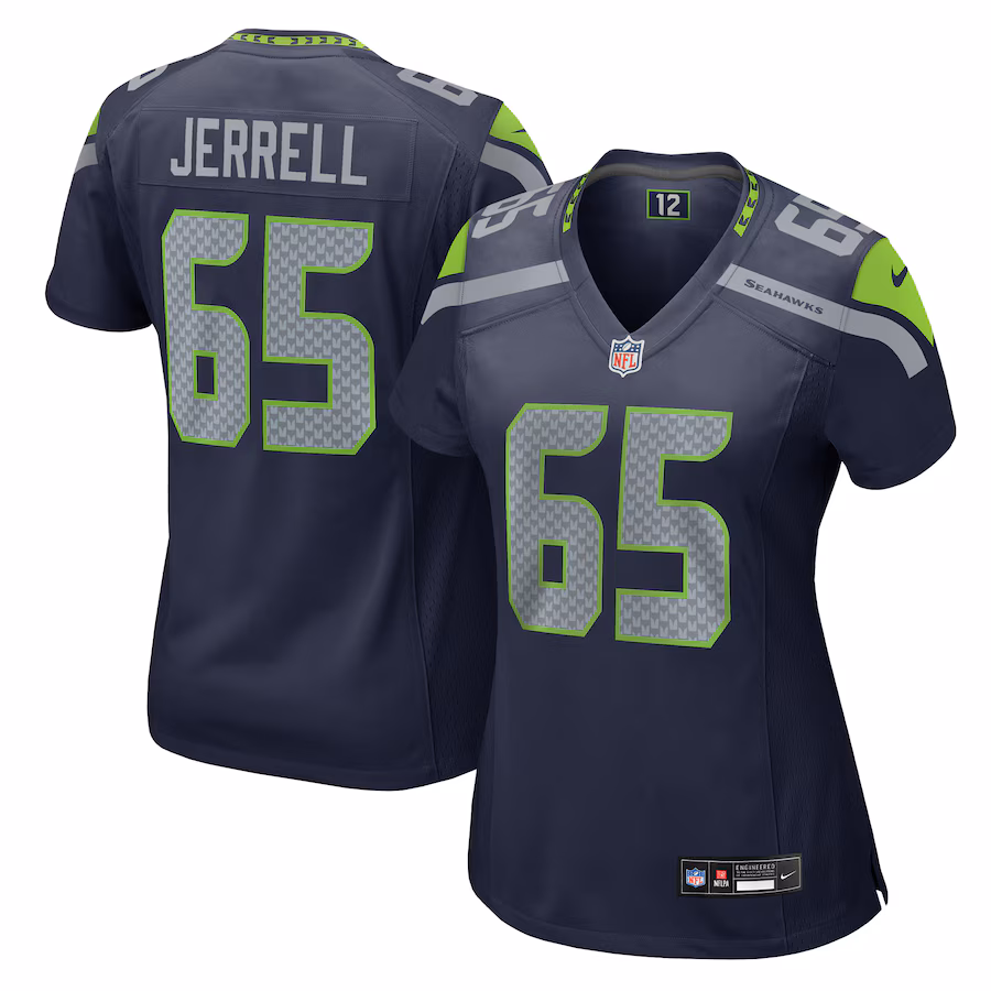 Women's Seattle Seahawks Michael Jerrell Nike College Navy Game Jersey - Jersey