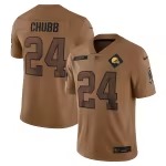Men's Cleveland Browns Nick Chubb Nike Brown 2023 Salute To Service Limited Jersey - Jersey