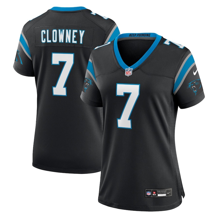 Women's Carolina Panthers Jadeveon Clowney Nike  Black  Game Jersey - Jersey