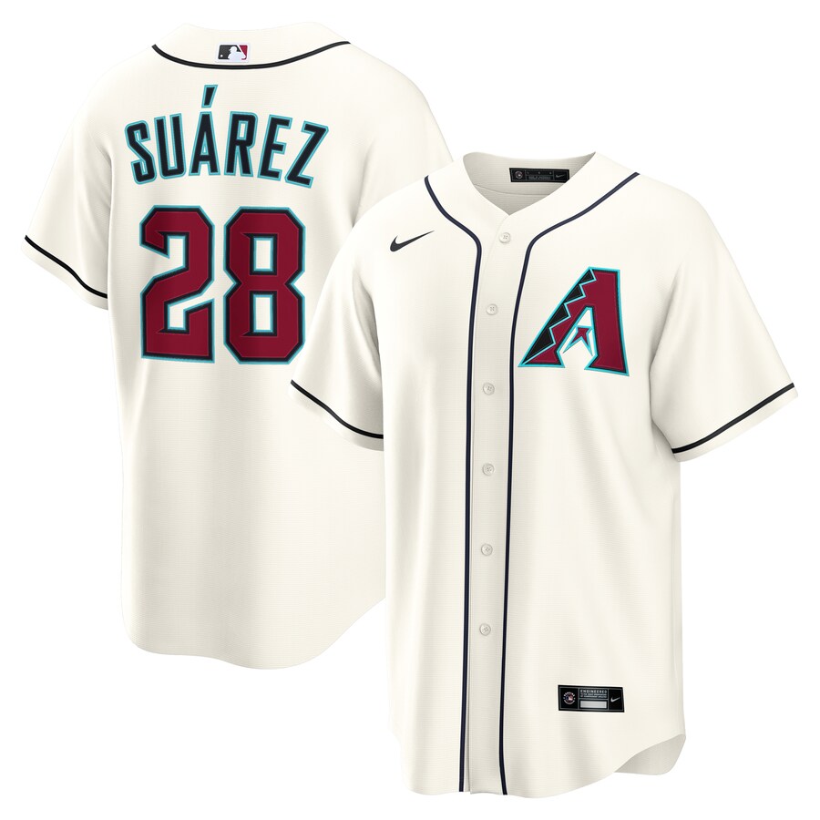 Men's Arizona Diamondbacks Eugenio Suárez Nike Cream Home Replica Jersey - Jersey
