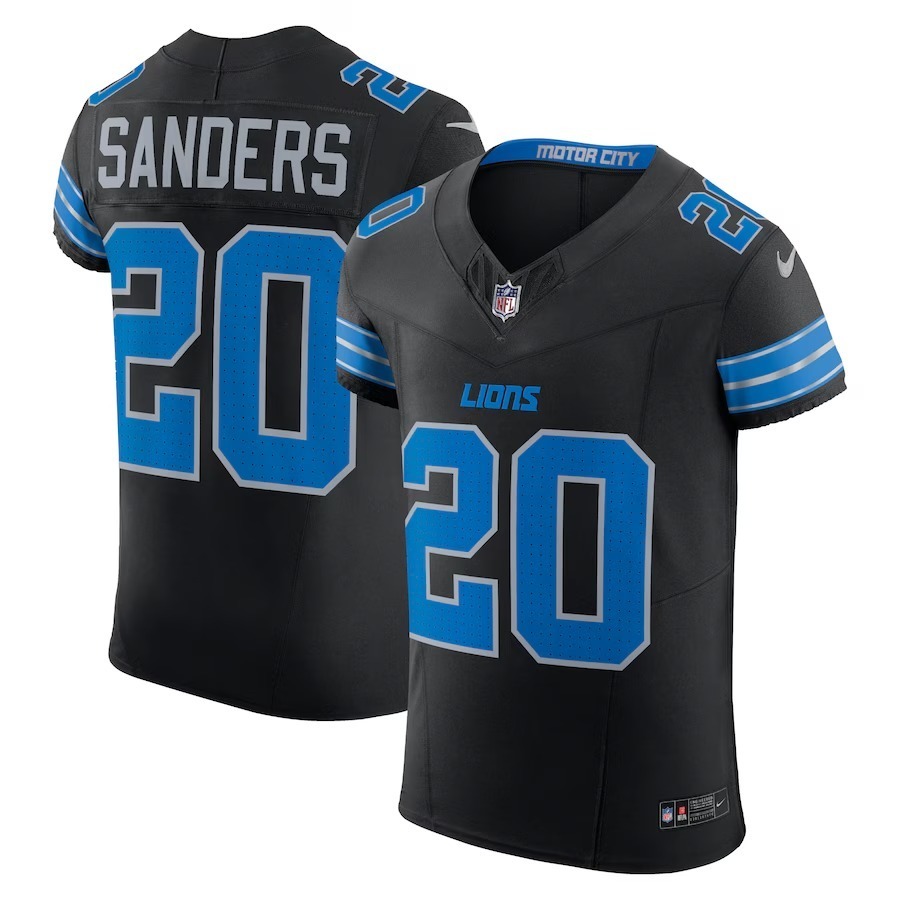 Men's Detroit Lions Barry Sanders Nike Black Retired Player Alternate Vapor F.U.S.E. Elite Jersey - Jersey