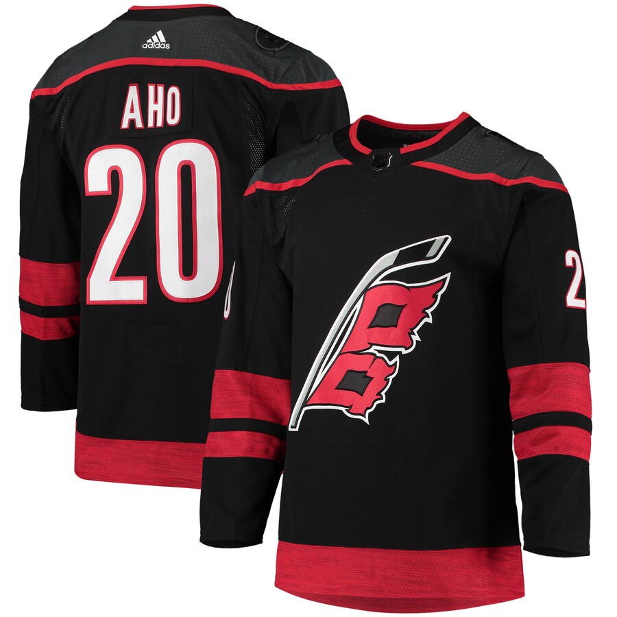 Men's Carolina Hurricanes Sebastian Aho adidas Black Alternate Primegreen Authentic Pro Player Jersey - Jersey
