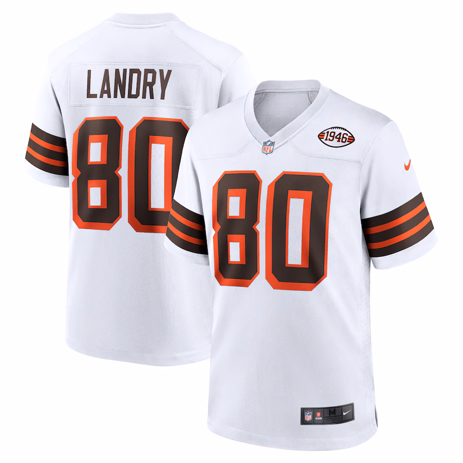 Men's Cleveland Browns Jarvis Landry Nike White 1946 Collection Alternate Game Jersey - Jersey