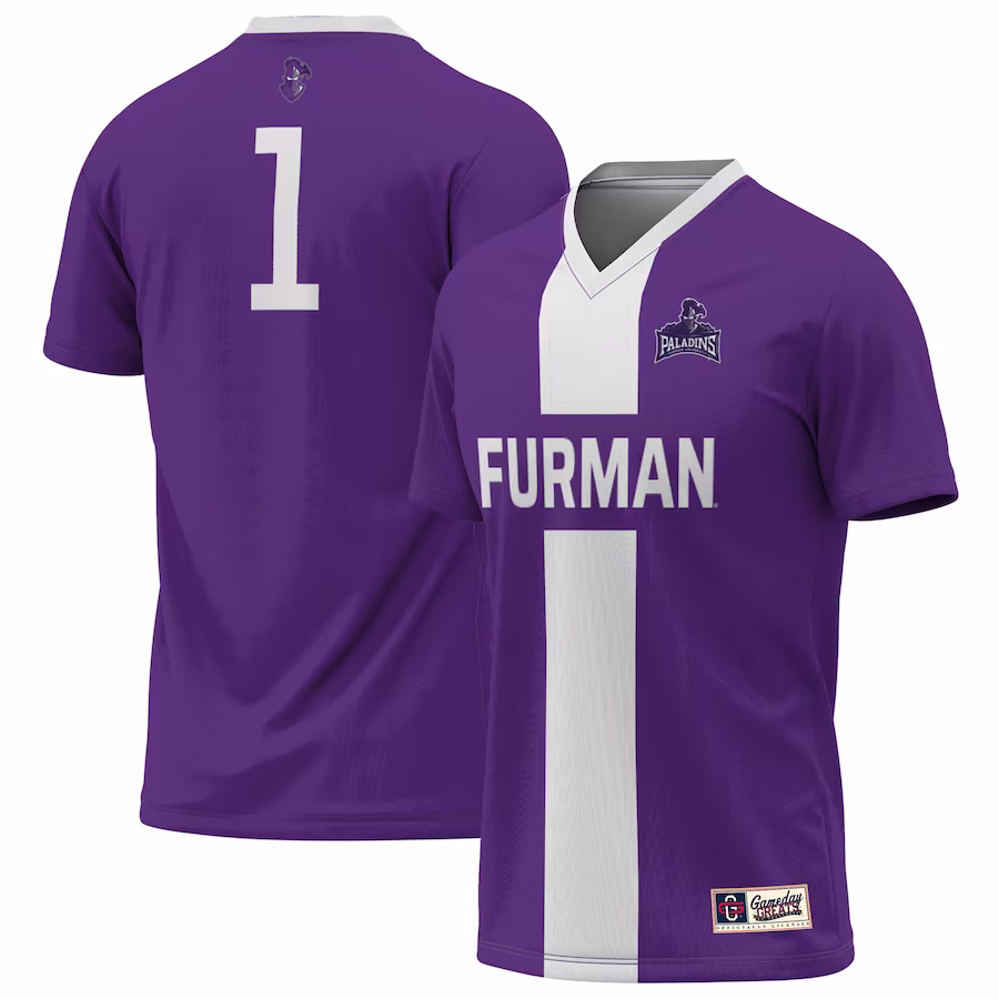 #1 Furman Paladins GameDay Greats Youth Lightweight Men's Soccer Jersey - Purple - Jersey
