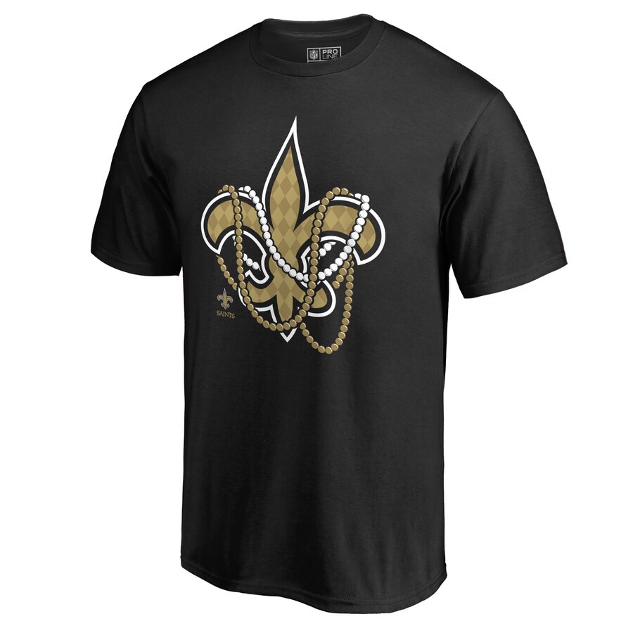 Men's New Orleans Saints Black Beads Hometown Collection T-Shirt - Jersey