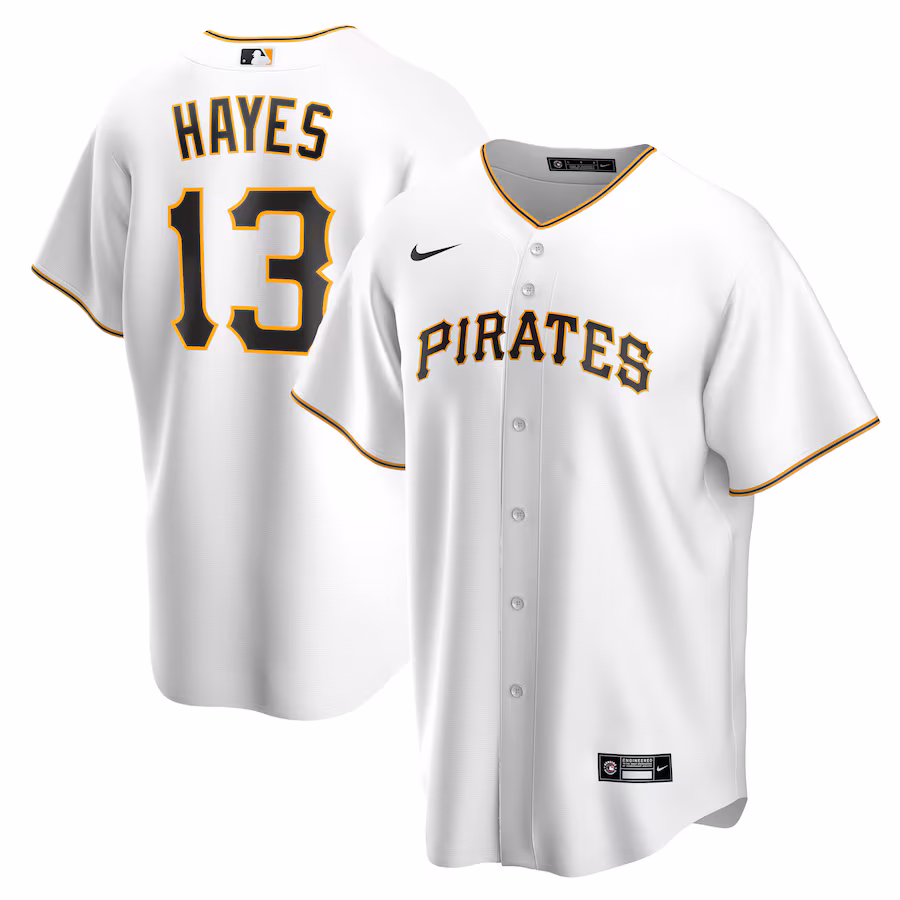 Men's Pittsburgh Pirates Ke'Bryan Hayes Nike White Home Replica Jersey - Jersey