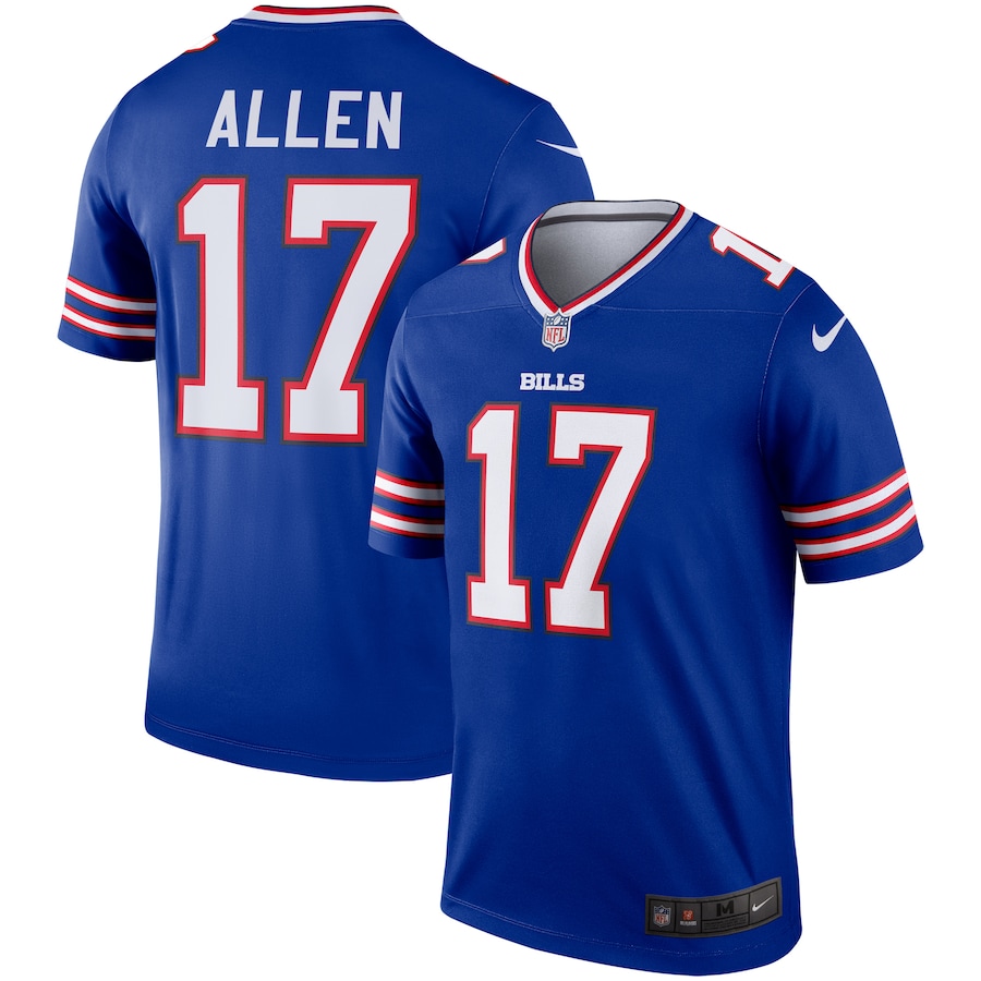 Men's Buffalo Bills Josh Allen Nike Royal Team Legend Player Performance Top - Jersey