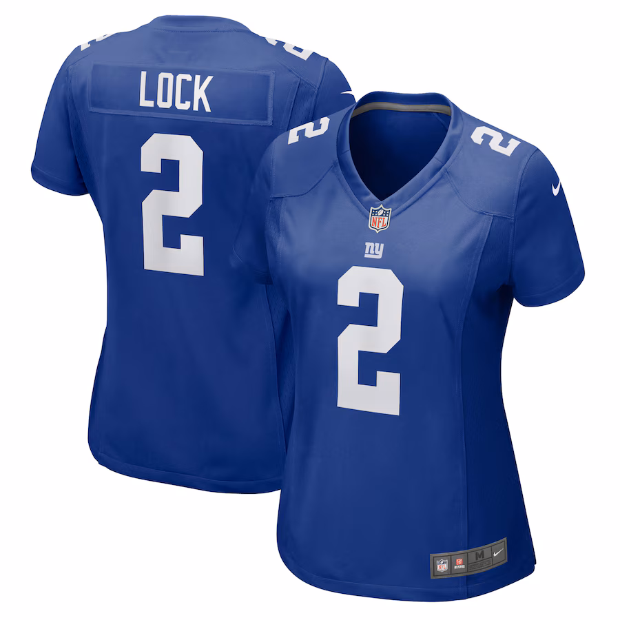 Women's New York Giants Drew Lock Nike Royal Game Jersey - Jersey