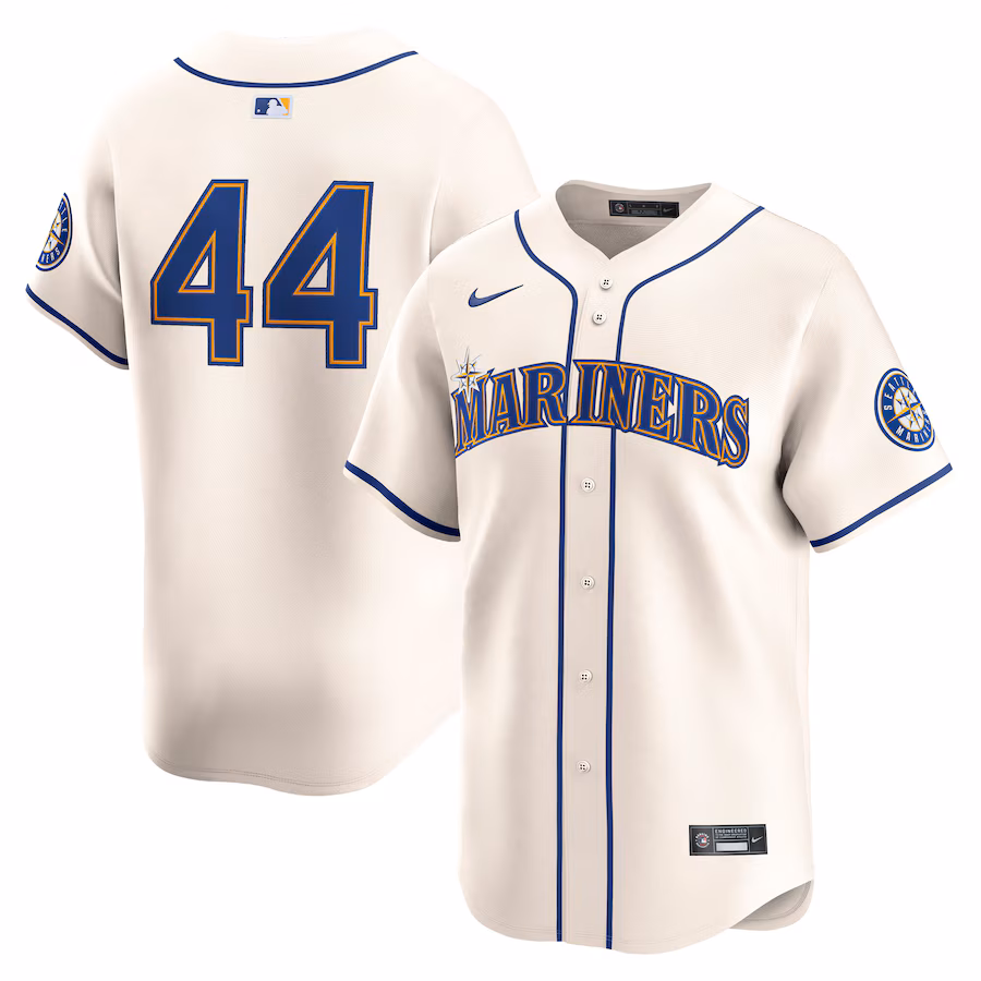 Men's Seattle Mariners Julio Rodriguez Nike Cream Alternate Limited - Jersey